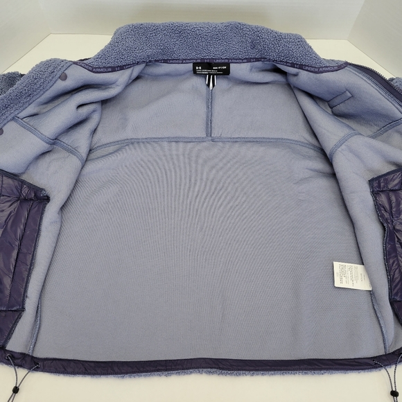 Under Armour Women's Mission FZ Boucle Jacket-Purple-New With Tags-Size Small - Picture 4 of 10